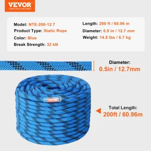 Static Rope for Climbing and Rappelling