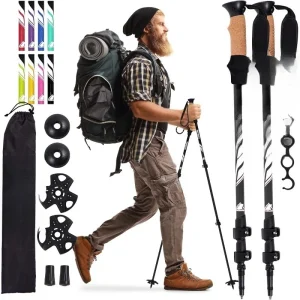 Trekking Poles – Lightweight & Collapsible Hiking Sticks (Pair of 2)